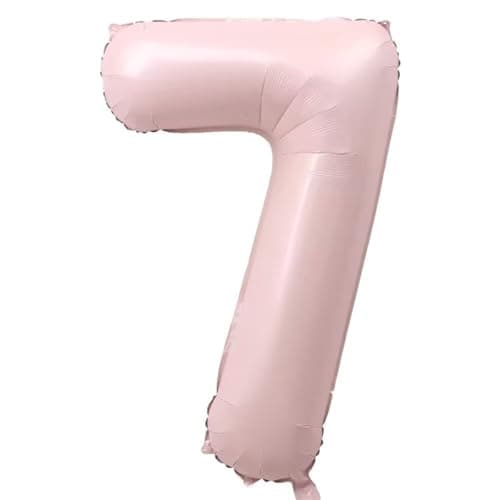 Image of Elizakumi Number 7 Balloons Pink Large 7th Birthday, Anniversary Helium Foil Number Balloon 7 Pink / 40inch Party Deco