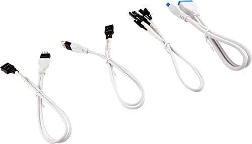 Image of Corsair Premium Sleeved Front Panel Extension Kit 30cm, White