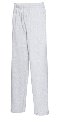 Image of Fruit of the Loom Unisex Kids Elasticated Cuff Classic Jog Pants, Heather Grey, 14-15 Years (Manufacturer Size:36) - B