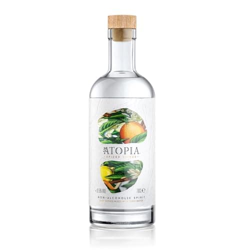 Image of ATOPIA SPIRITS – Spiced Citrus – Non-Alcoholic Botanical Spirit – Zesty Citrus & Subtle Spice – Orange, Juniper, Wormwood – Natural Distillation & Blending – Premium Mixing – <0.5% ABV – 70cl