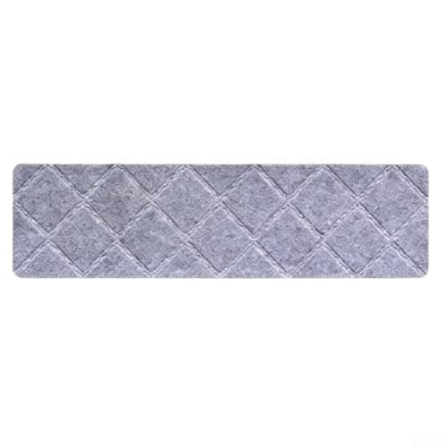 Image of Stair Tread Covers for Hard Floors 15.75 x 7.87 in Polyester Non-Slip Indoor Step Protectors for Family Safety (ZS GRAY)