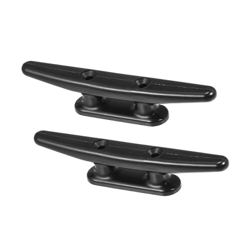 Image of A ABSOPRO Boat Flagpole Cleat Hook 6" Boat Deck Rope Cleat Plastic (Set of 2)