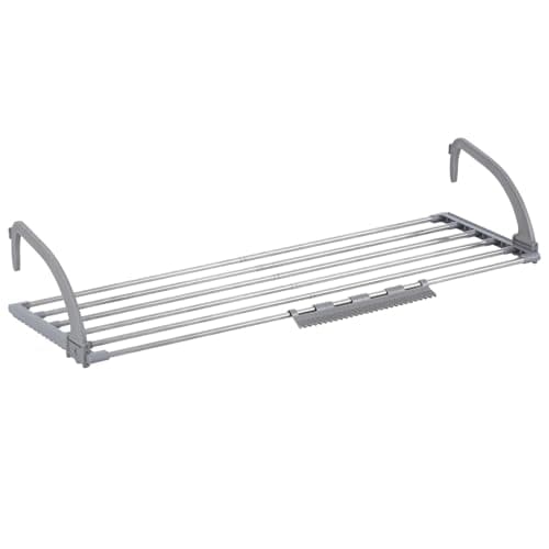 Image of Taylor & Brown 5 Bar Radiator Clothes Airer Rack with Sock Clips, Foldable Clothes Airer with Adjustable Arms, Laundry Dryers Clothes, Hanging Drying Rack Airer (6m)