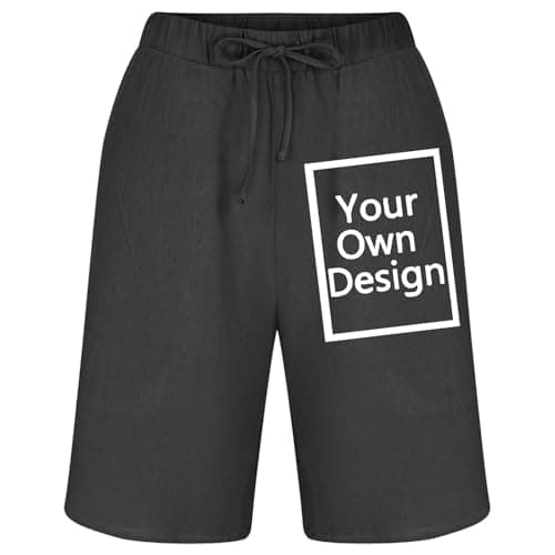 Image of Personalised Men Shorts Custom Your Logo Pants Custom Logo Shorts - Personalised Gym Wear Casual Jogger Shorts, Team Uniforms Branding, Casual Summer Jogging Slim Fit Sport Short Birthday Gift Black