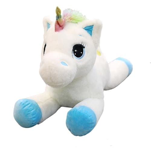 Image of Georgie Porgy Children Plush Unicorn Velvet Cuddly Toy Stuffed Animal Teddy Soft Toy for Girls Gifts (15'' White Unicorn)