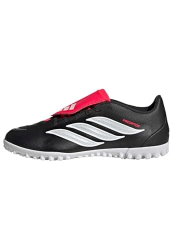 Image of adidas Unisex Predator Club Fold-Over Tongue Turf Football Shoes, core Black/FTWR White/Lucid red, 9 UK