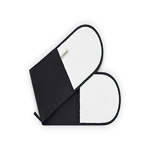 Image of Le Creuset 4-Layered Textile Double Oven Gloves, Stain Resistant, Black, 95001000000000
