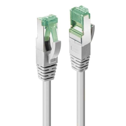 Image of LINDY 0.5m Cat 6A S/FTP Ethernet Cable – Eco-Friendly GRS Certified TPE, High-Speed Shielded LAN Cable, Durable & Recyclable, Grey (0.5m)