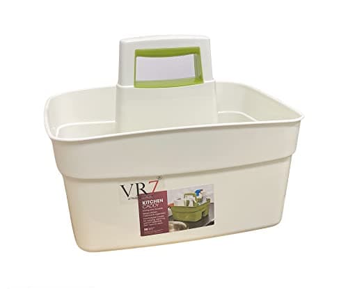 Image of Deep Multipurpose Cleaning Caddy with Handle - for Indoors or Outdoors (Cream)