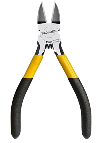 Image of BOOSDEN 5 Inch Wire Cutters, Ultra Sharp Flush Cutter for Jewelry Making, Small Flush Cut Pliers for Crafting, Electronics, Artificial Flowers,Diagonal Side Cutters,Wire Snips for Soft Copper Aluminum