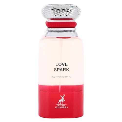 Image of Maison Alhambra Love Spark – Fruity, Spicy, Floral, Musky – Eau de Parfum Spray Long-Lasting Fragrance for Unisex, 2.7 Ounce / 80 ml