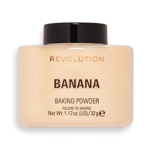 Image of Revolution Beauty London, Loose Baking Powder, Prolongs Makeup Wear, Setting Banana, For Medium Skin tones, 32g
