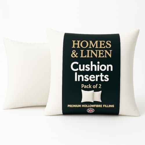 Image of HOMES-LINEN 17” x 17” Cushion Inner Pads Square Insert Fillers- Pack of 2 (43 x 43 cm) Anti-Allergy