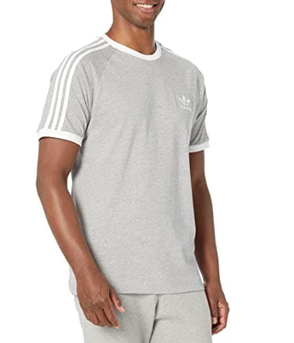 Image of adidas Originals Men's Adicolor Classics 3-Stripes T-Shirt, Medium Grey Heather, Large