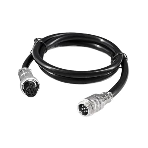 Image of HFHYDZSW 1m 2m Extension Wire GX12 2 3 4 5 6 7 Pin AC DC Electric Cable Automotive Connector M12 Adapter Aviation Female Male Plug(7pin,Female to Male_1M)