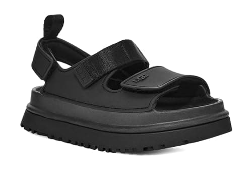 Image of UGG Unisex Kids Goldenglow Slide Sandals, black, 10 Toddler