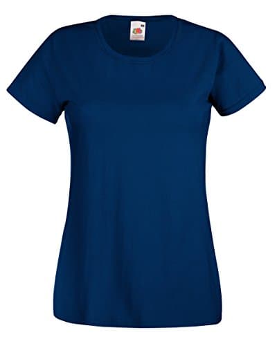 Image of Fruit of the Loom Lady fit Valueweight T Shirt SS050 (L, Navy)