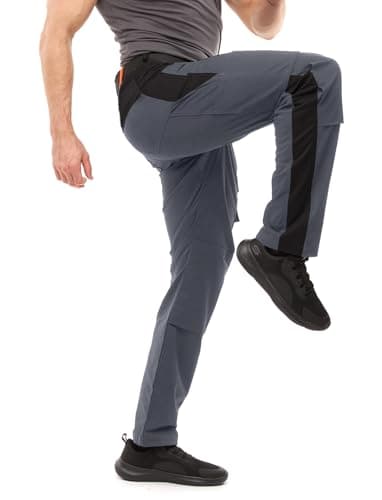 Image of strongAnt Berlin Pro Work Trousers Fully Stretch Men's Trousers Black White Grey, Grey / Strong Cotton Stretch, 48