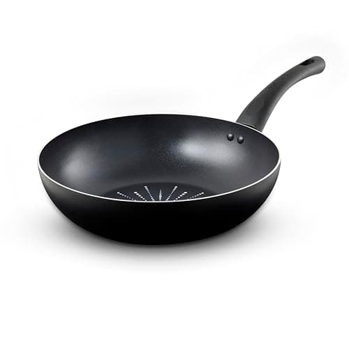 Image of Tower T700306 SmartStart Classic 28cm Aluminium Wok with Easy Clean Aeroglide Non-Stick, Oven Safe, Long Lasting, PFOA Free, Black