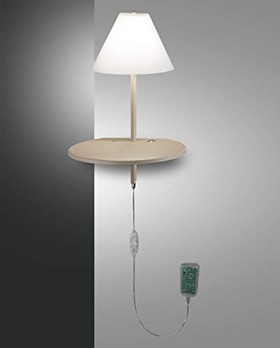 Image of Fabas Luce Goodnight Integrated LED Wall Light Dove Grey/Beige Glass