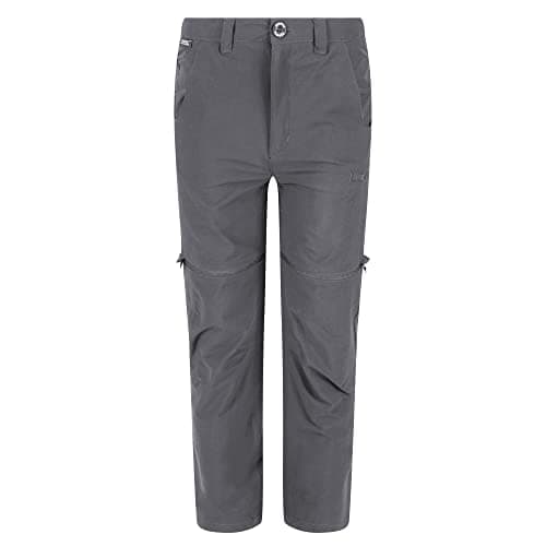 Image of Regatta Childrens/Kids Highton Stretch Zip-Off Walking Trousers (7-8 Years) (Seal Grey)
