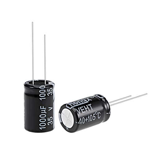 Image of sourcing map 1000uF 35V Capacitor, Aluminum Electrolytic Capacitors 105C High Temp 10pcs