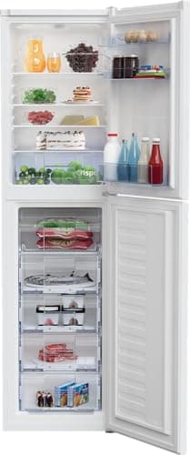 Image of Beko CFG4501W Fridge Freezer | 50/50 Freestanding Frost Free | E Rated Energy Class| Large 286 Litre Capacity | Freezer Guard | LED Light