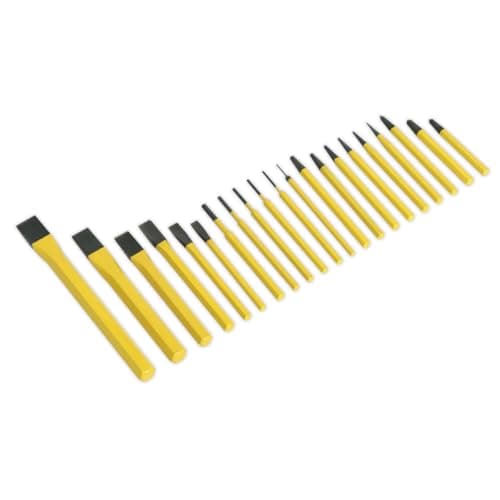 Image of Sealey S0805 Punch and Chisel Set, 21 Pieces