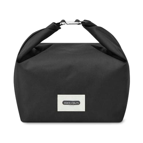 Image of Black+Blum Insulated Lunch Bag 6.7L - Recycled Roll Top Cool Bag, Leak Proof Thermal Cooler for Women & Men, Reusable Packed Meal Carrier, BPA Free, Black