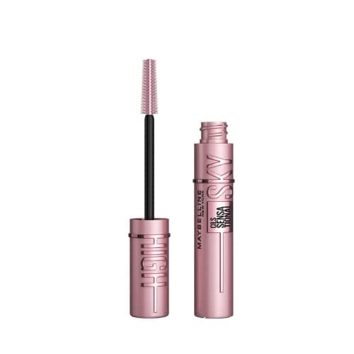 Image of Maybelline New York Lash Sensational Sky High Mascara, Volumising & Lengthening Mascara, Washable Flake-Free Formula Infused with Bamboo Extract & Fibres, 7 ml, Shade: 01, Black