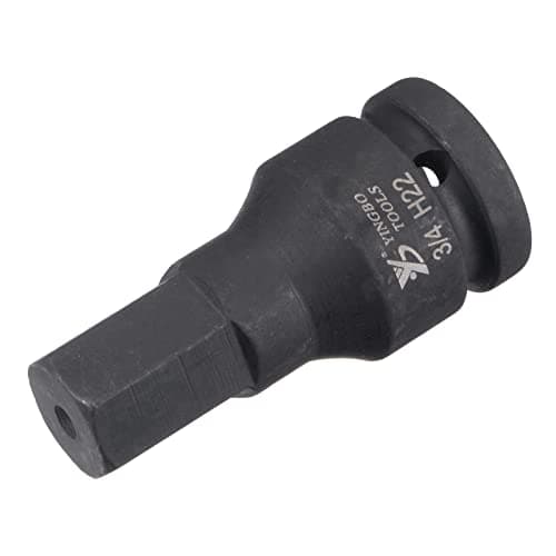 Image of sourcing map 22mm Impact Hex Bit Socket, 3/4" Drive 83mm Length High Carbon Steel Metric Sizes
