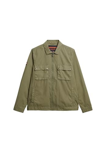 Image of Superdry Men's Essentials Zip Up Jacket, Olive Green Khaki, XL