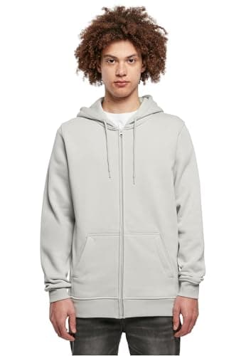 Image of Build your Brand Men's Heavy Zip Hoodie Light Asphalt L