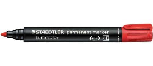 Image of Staedtler Lumocolor 352 Permanent Markers with Bullet Tip Red Pack of 3aa