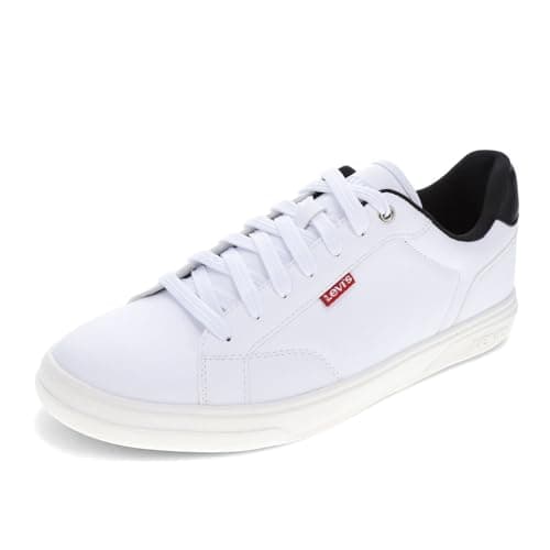 Image of Levi's Men's Carter Sneaker, White/Black, 10 UK