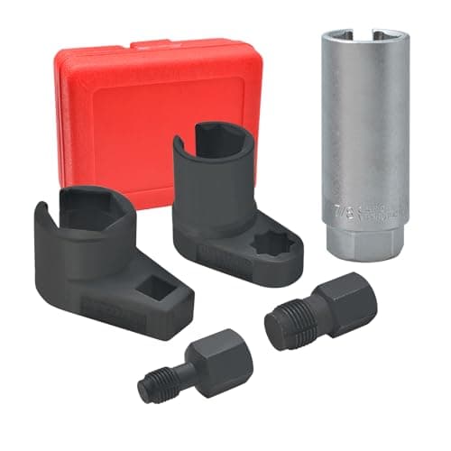 Image of Zoomtools 5Pcs Automotive O2 Oxygen Sensor Removal Socket Wrench Thread Chaser Set Remover Tool