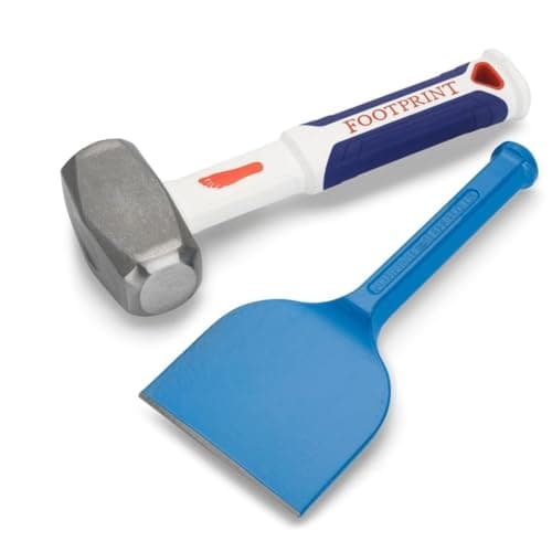 Image of Footprint 4 Inch (100mm) Brick Bolster and 2.5lb Fiberglass Handle Club Hammer Set