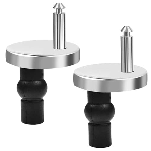 Image of 2 Packs Toilet Seat Hinges Fixings, Quick Release Toilet Seat Fixings, Universal Toilet Seat Top Fittings with Spare Expanding Rubber Screws Nuts Bolts for WC Toilet Blind Holes