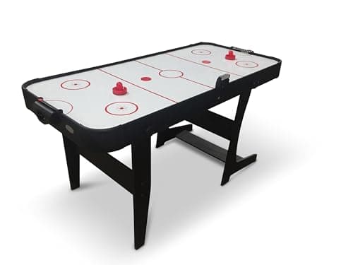 Image of Gamesson Eagle Folding Air Hockey Table - L4'6" | Electronic Scorer | High-Gloss Surface | Collapsible for Easy Storage | Complete with Pucks & Pushers | Perfect for Adults & Children