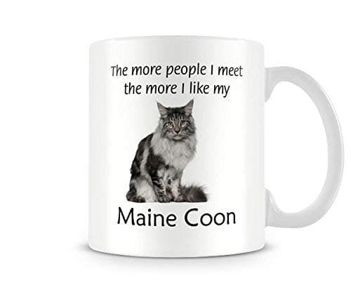 Image of Behind The Glass - I Like My Maine Coon - Printed Funny Cat Mug - Great Gift/Present Idea, Ceramic, 11fl.oz.