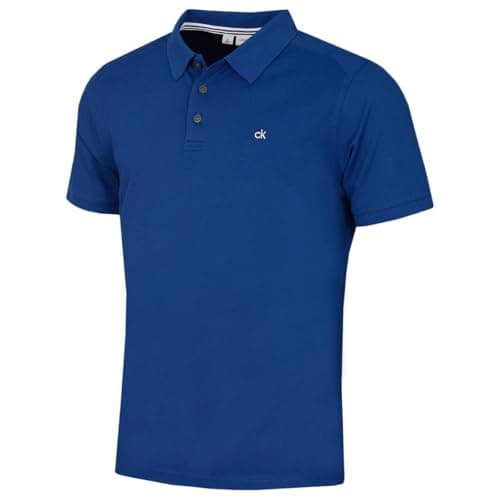 Image of Calvin Klein Mens Campus 3 Button Polo Shirt - Dresden Blue - L