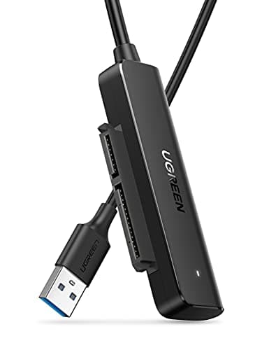 Image of UGREEN USB 3.0 to SATA Adapter, 2.5 Hard Drive Reader, Plug and Play 2.5 SATA to USB Adapter Cable, UASP & TRIM, Tool-free External SATA HDD SSD Converter Compatible with 2.5 Inch HDD SSD PC Laptop