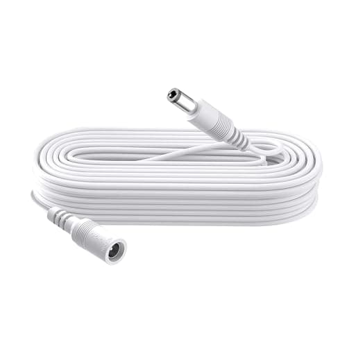 Image of Security-01 3m Extension Cable, Plug 5.5mm x 2.1mm, DC 5V 6V 9V 12V 24V Power Adapter Extension Cord, for CCTV Camera, IR illuminator, Printer, LED Strip, White