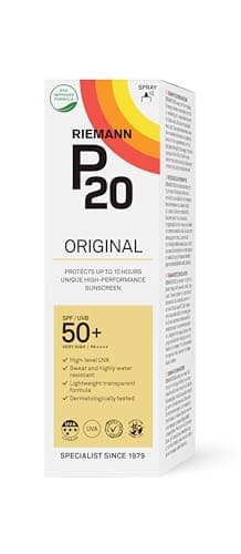 Image of Riemann P20 Original SPF50 + Spray 85 ml, Advanced Sunscreen Protection, High Performance Triple Protection + Sweat Resistance, Durable Protects Up to 10 Hours