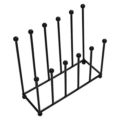 Image of Woodside Morston Steel Wellington Boot Rack/Walking Boot Storage Stand, Indoor & Outdoor, Holds 6 Pairs of Wellies