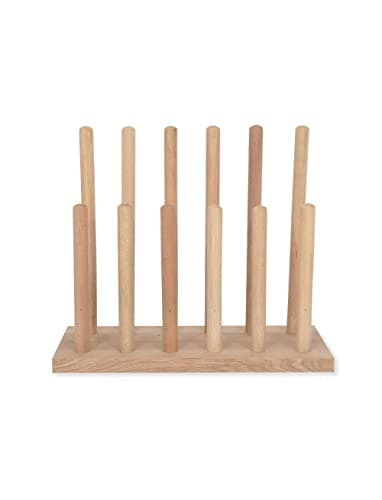 Image of Hambledon Welly Stand by Garden Trading | Crafted in Raw Oak | Indoor Use Only | H48 X W57 X D26cm