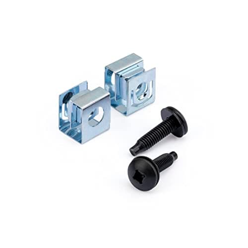 Image of StarTech.com 10-32 Server Rack Screws - 50 Pack - Network Rack Screws and Clip Nuts for Rack Mount Server Cabinet or Enclosure (CLPSCRW1032)
