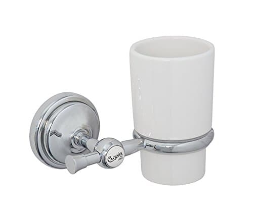 Image of Croydex Flexi-Fix 1919 Easy to Fit Tumbler,Chrome,10.2 x 14.2 x 11.5 cm