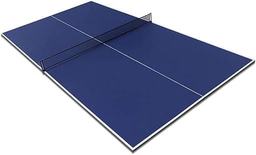 Image of Hyner 9ft Ping Pong Table Top Folding Full Size Table Tennis Table top with Net Blue