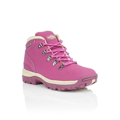 Image of Northwest Territory Ladies Trek Leather Waterproof Walking/Hiking Trekking Boots, Hot Pink, 4